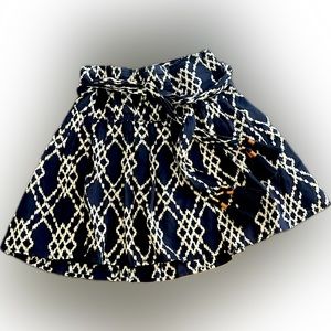 By Anthropologie blue belted mini skirt xs